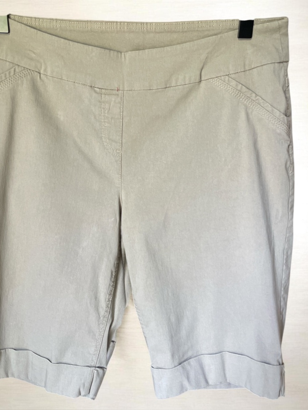 Westbound Woman Khaki Beige Skirt with Front Seam Detail